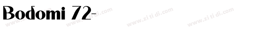 Bodomi 72字体转换